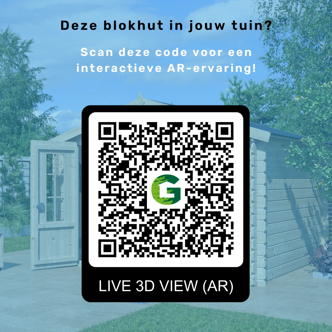 Woodlands Blokhut Svendborg 240 x 240 cm - Afbeelding 3